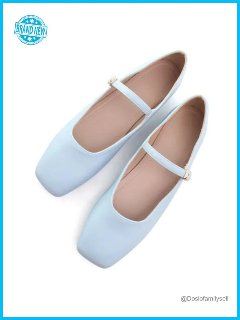 Mary Jane Flats Square Toe Ballet Comfortable Walking Dress Shoes